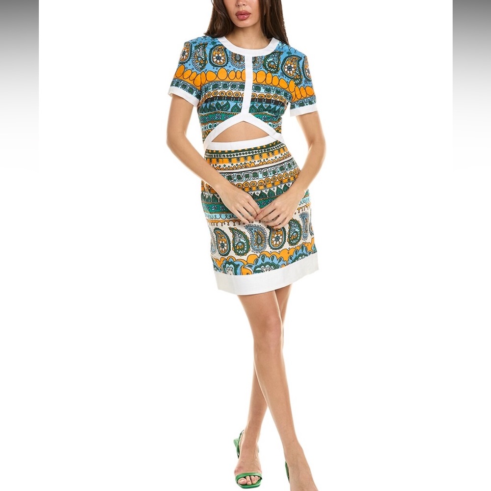 STAUD Perla Linen Mini Dress